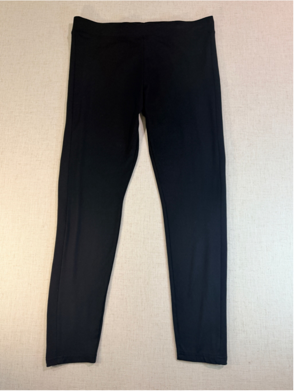 A New Day Women’s Side Ribbed Tuxedo Stripe Ankle Leggings Black Large